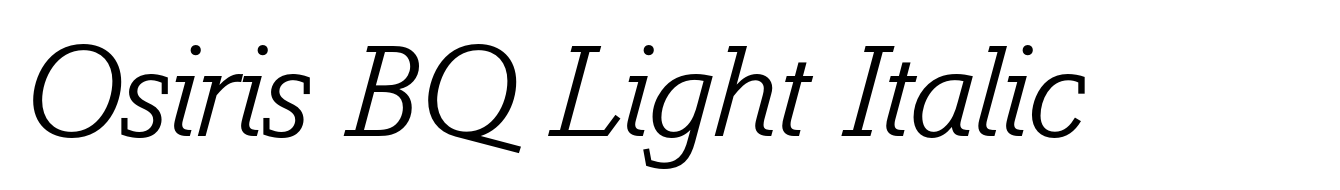Osiris BQ Light Italic